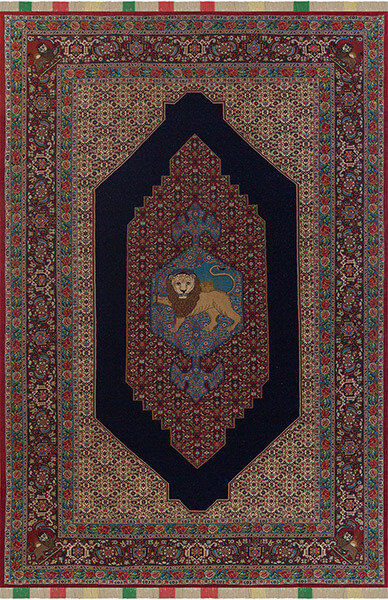 Иранский ковер из шерсти и шёлка SENEH